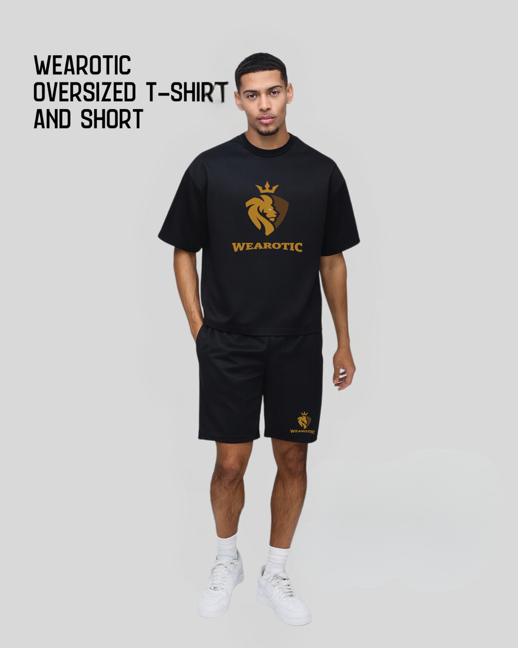 Men’s Oversized  Black Tee & Short