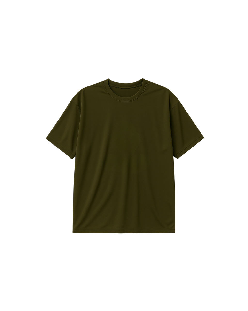 Basic Olive Green Drop Shoulder Men's T-Shirt