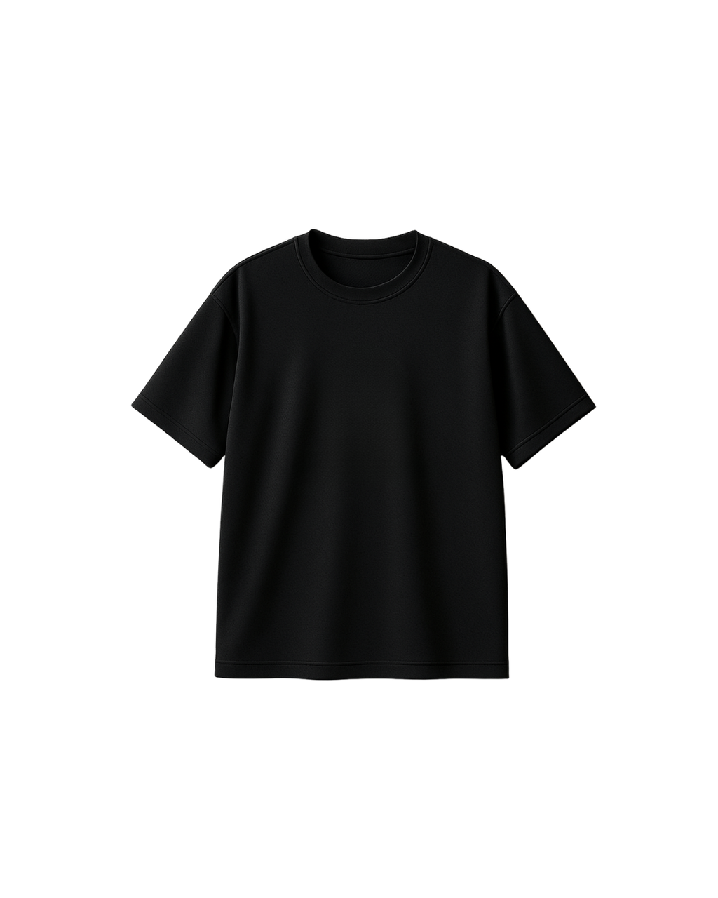 Basic Black Drop Shoulder Men's T-Shirt