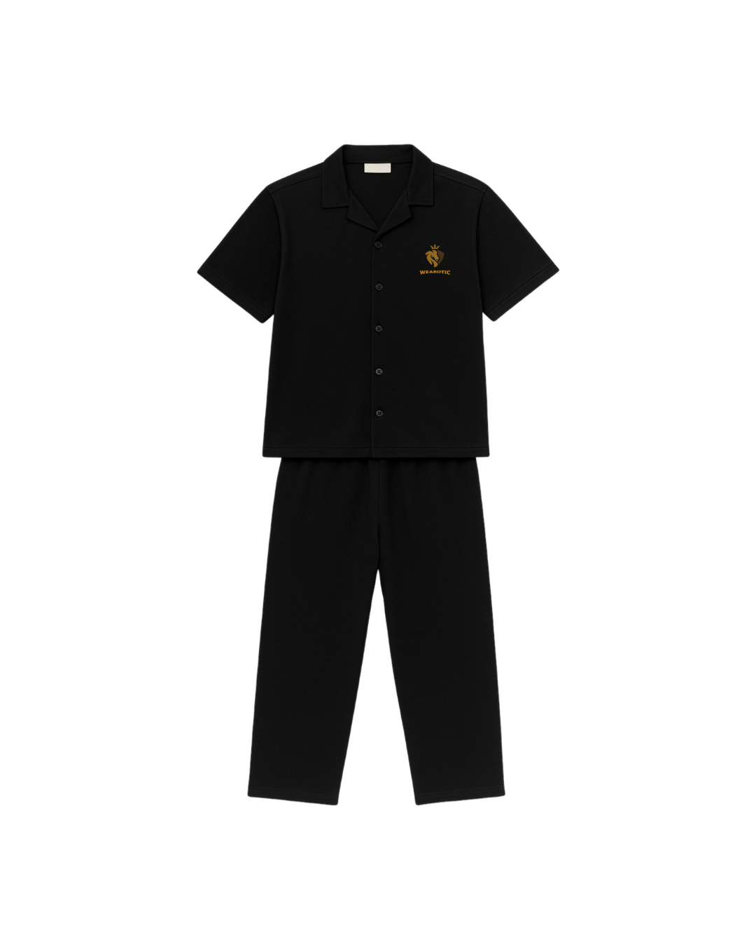 Relaxed Fit Black Safari suit