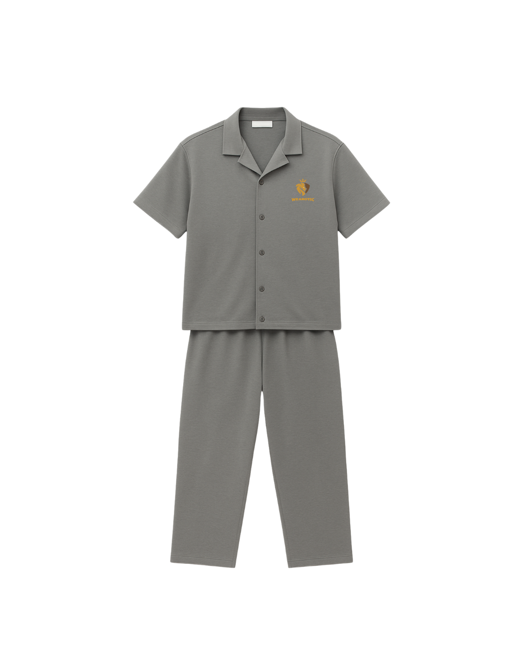 Relaxed Fit Grey Safari suit